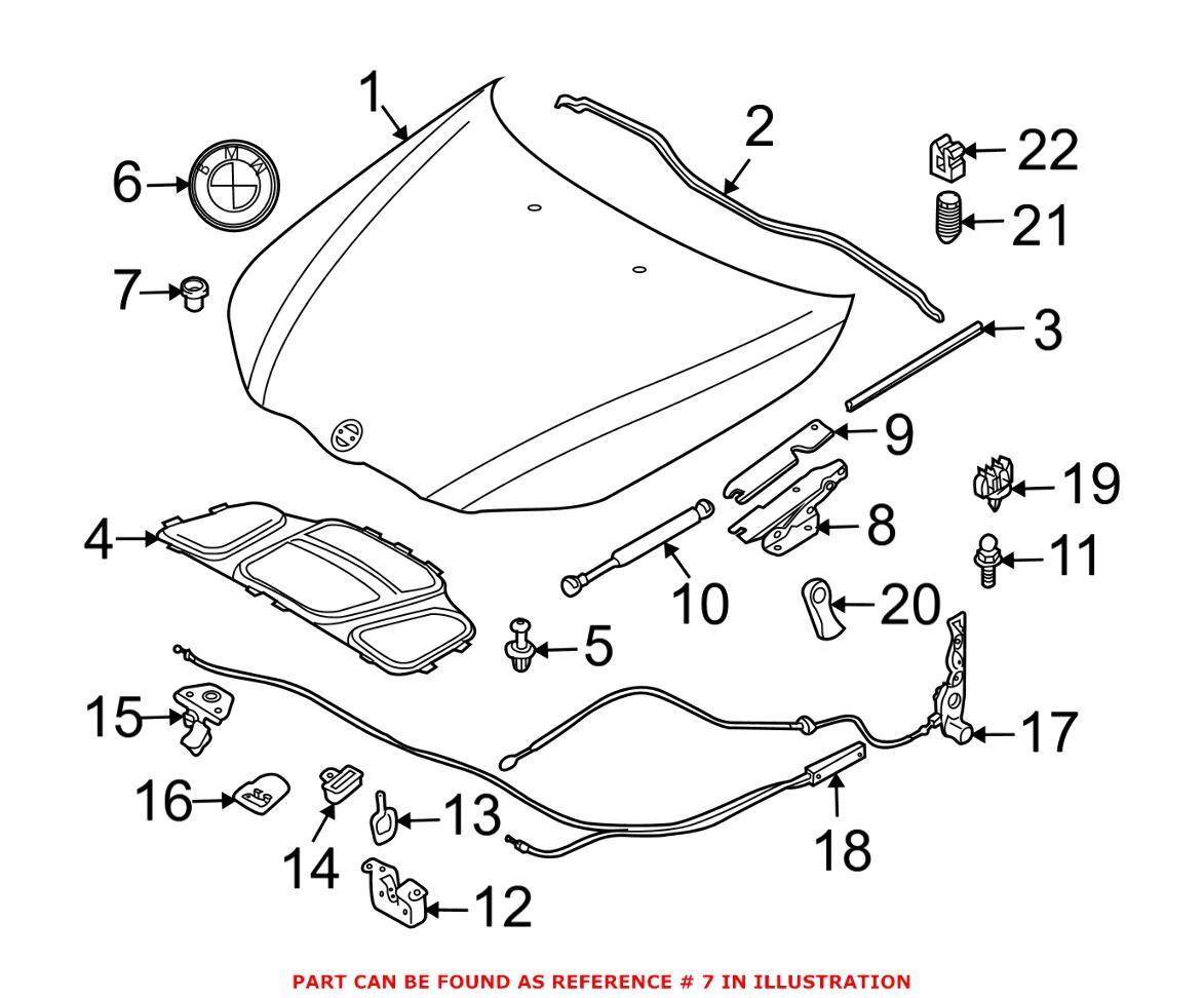 BMW Emblem Grommet - Front/Rear 51141852899